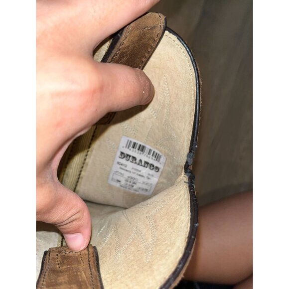 Durango Tan Leather Western Cowboy Boots Size 6.5 M Womens - Picture 6 of 11